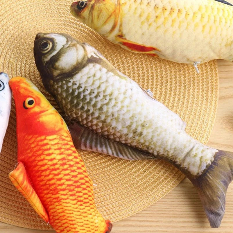 ZEDAPaw 20 cm Realistic Plush Fish Cat Toy