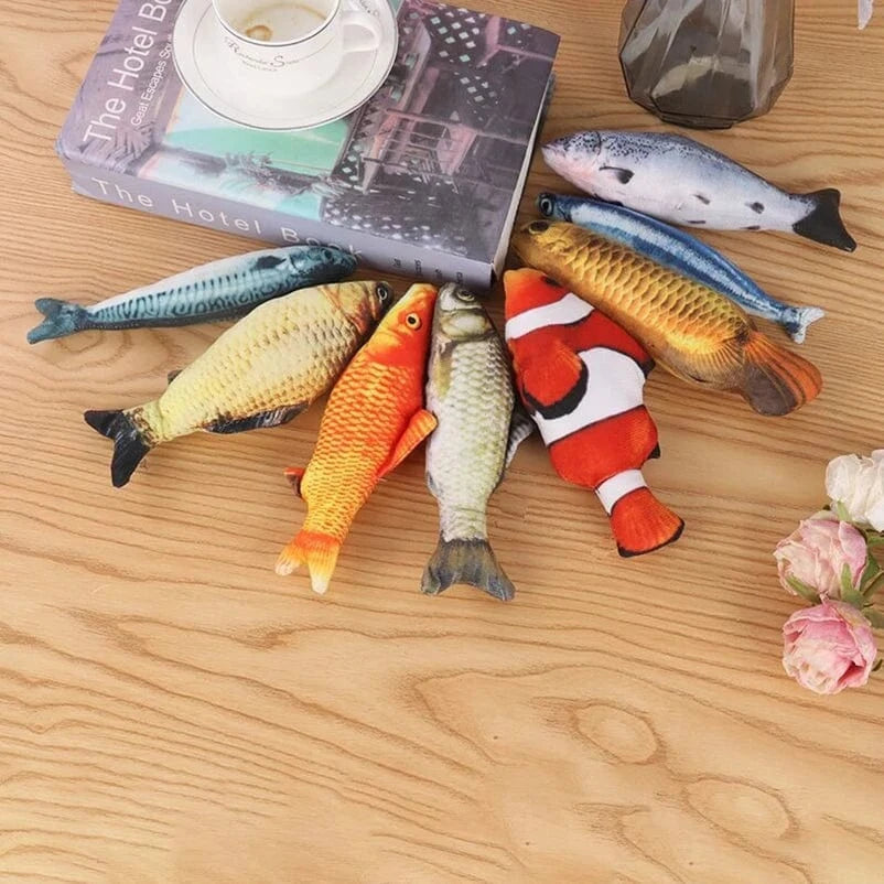 ZEDAPaw 20 cm Realistic Plush Fish Cat Toy