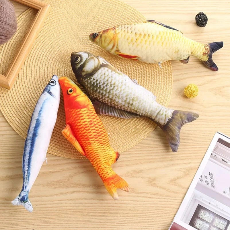 ZEDAPaw 20 cm Realistic Plush Fish Cat Toy