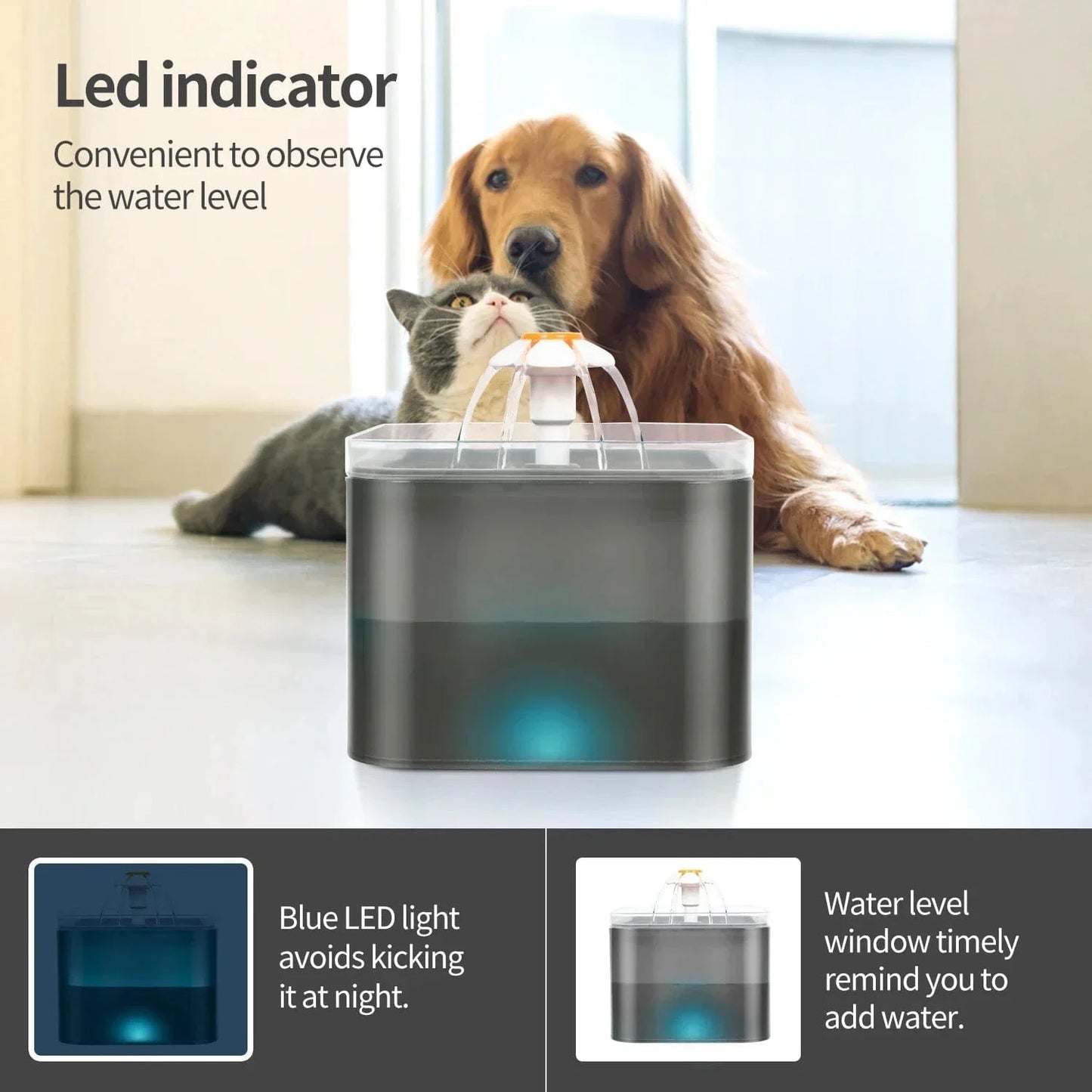 ZEDAPaw 2L Cat Water Fountain – Ultra Silent