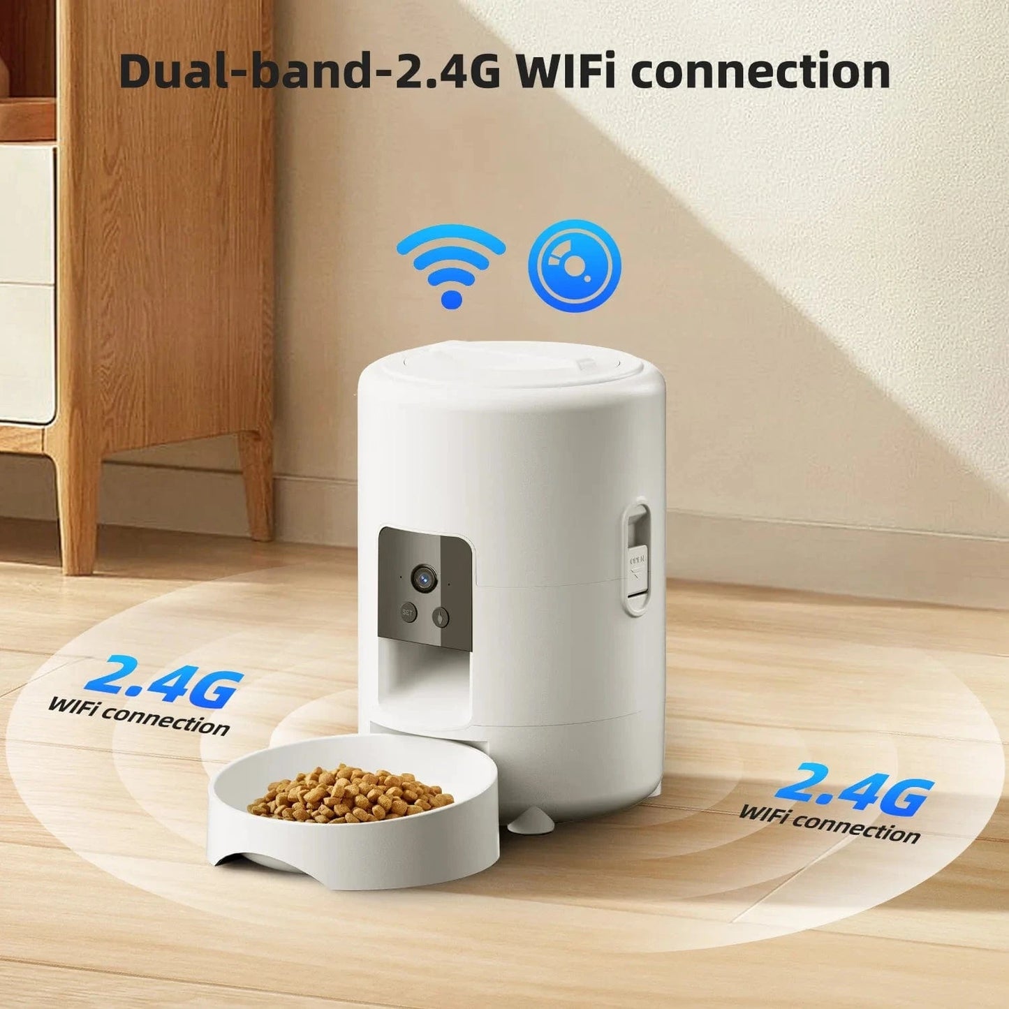 ZEDAPaw 2L Smart Pet Feeder with Camera