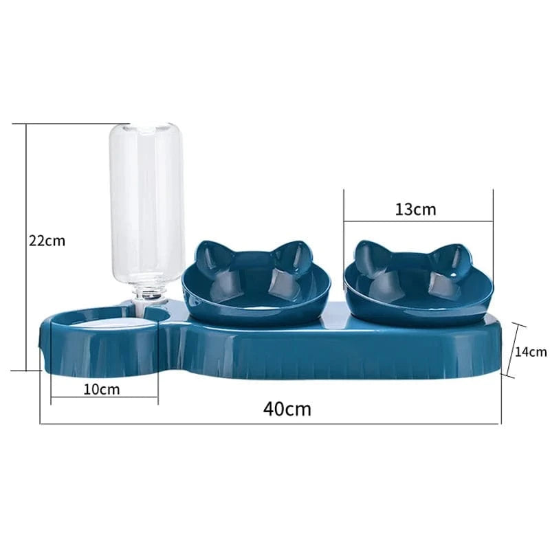 ZEDAPaw 3-in-1 Cat & Dog Feeder – Automatic Water Dispenser