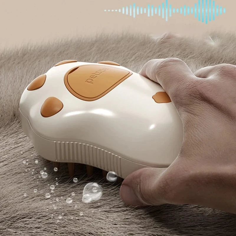 ZEDAPaw 3-in-1 Pet Steam Brush – Electric Grooming Sprayer & Massage