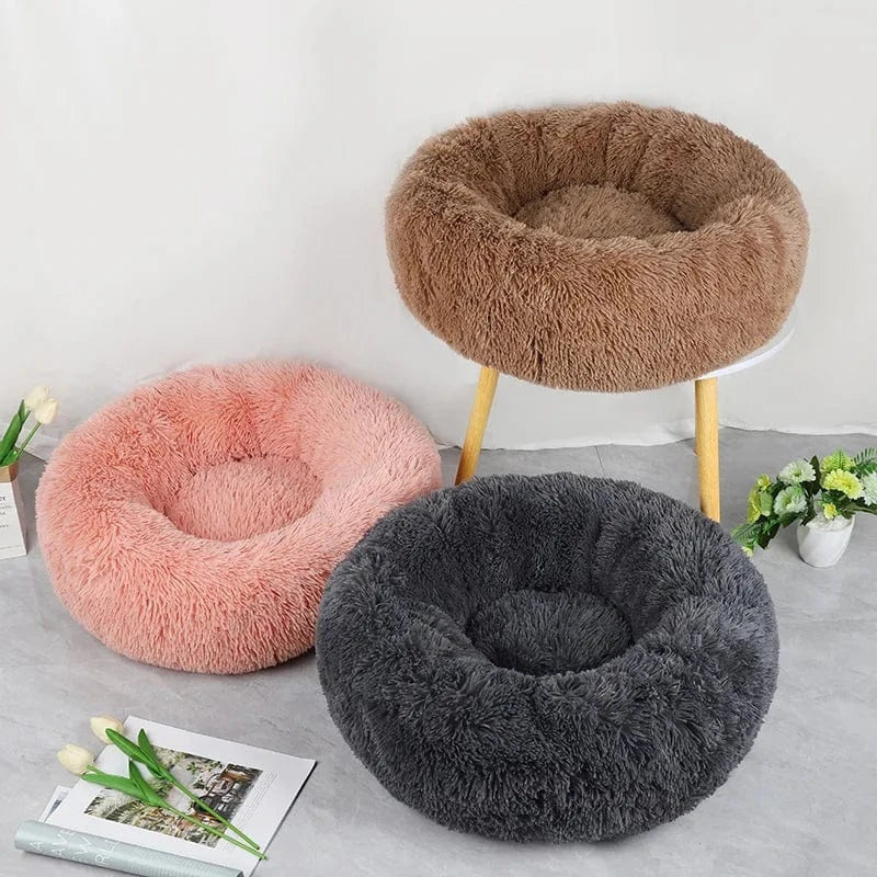 ZEDAPaw 40 cm Warm Plush Round Cat & Dog Bed