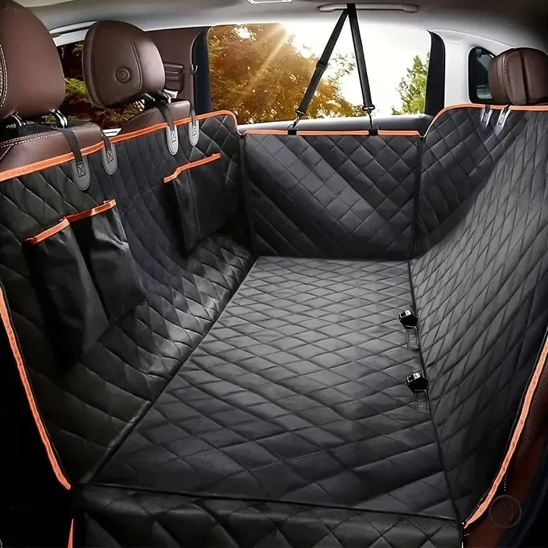 ZEDAPaw Black-Orange Waterproof Dog Car Seat Cover
