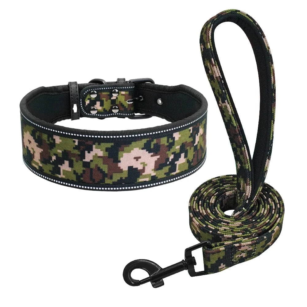 ZEDAPaw Camo / S Reflective Nylon Dog Collar & Leash Set