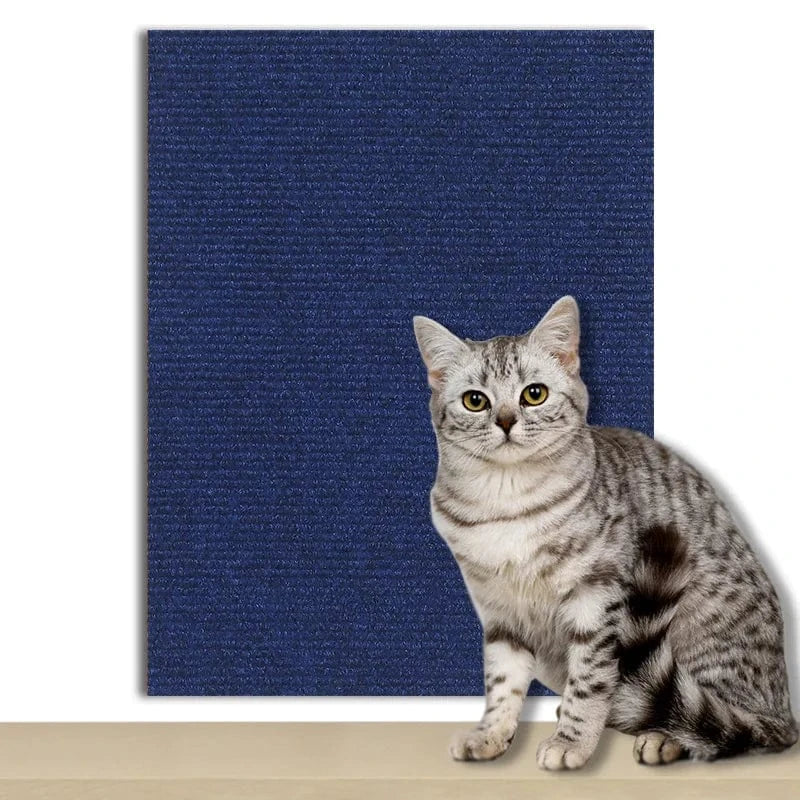 ZEDAPaw Dark Blue / 30x30 Self-Adhesive Scratch Mat Pad - Cat Scratcher Sofa Protector