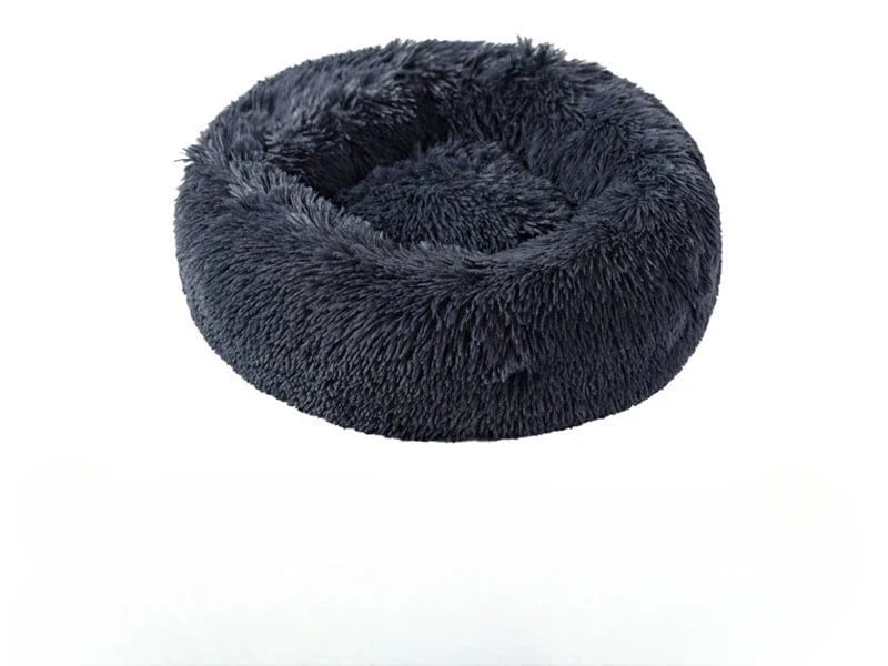 ZEDAPaw Deep Gray 40 cm Warm Plush Round Cat & Dog Bed