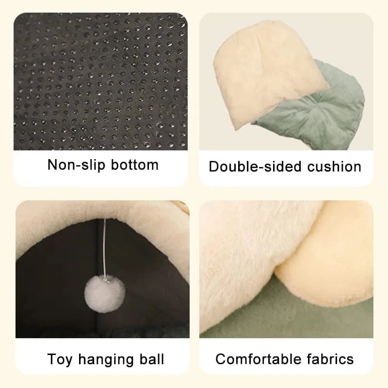 ZEDAPaw Foldable Cartoon Cave Nest for Cats & Small Dogs