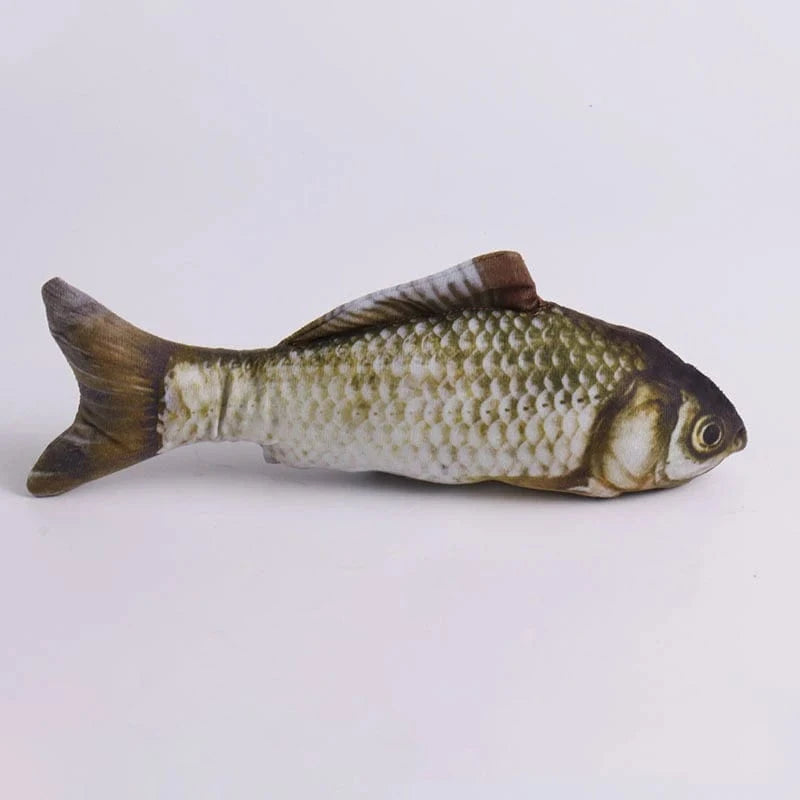 ZEDAPaw Grass Carp 20 cm Realistic Plush Fish Cat Toy
