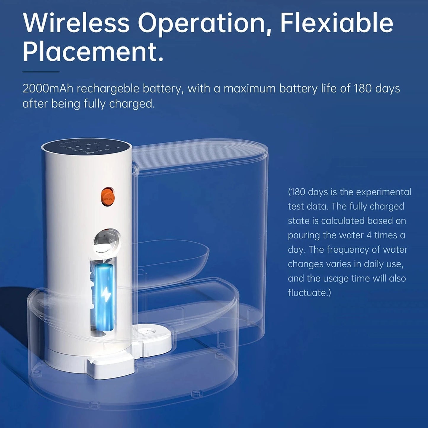 ZEDAPaw Gray 3L Smart Wireless Pet Water Fountain