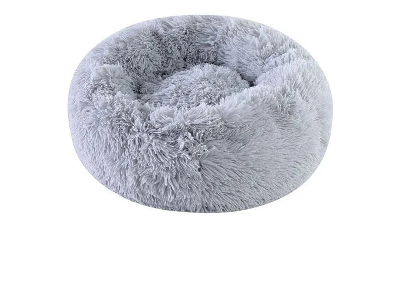 ZEDAPaw Light Gray 40 cm Warm Plush Round Cat & Dog Bed