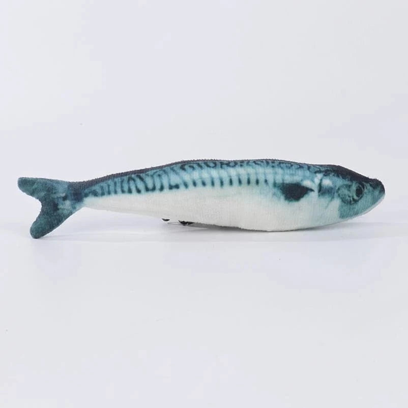 ZEDAPaw Mackerel 20 cm Realistic Plush Fish Cat Toy