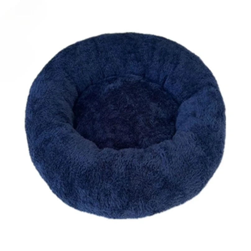 ZEDAPaw Navy Blue 40 cm Warm Plush Round Cat & Dog Bed