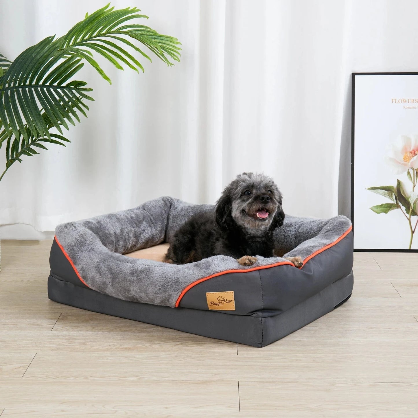 ZEDAPaw Premium Orthopedic Dog Bed with Bolster