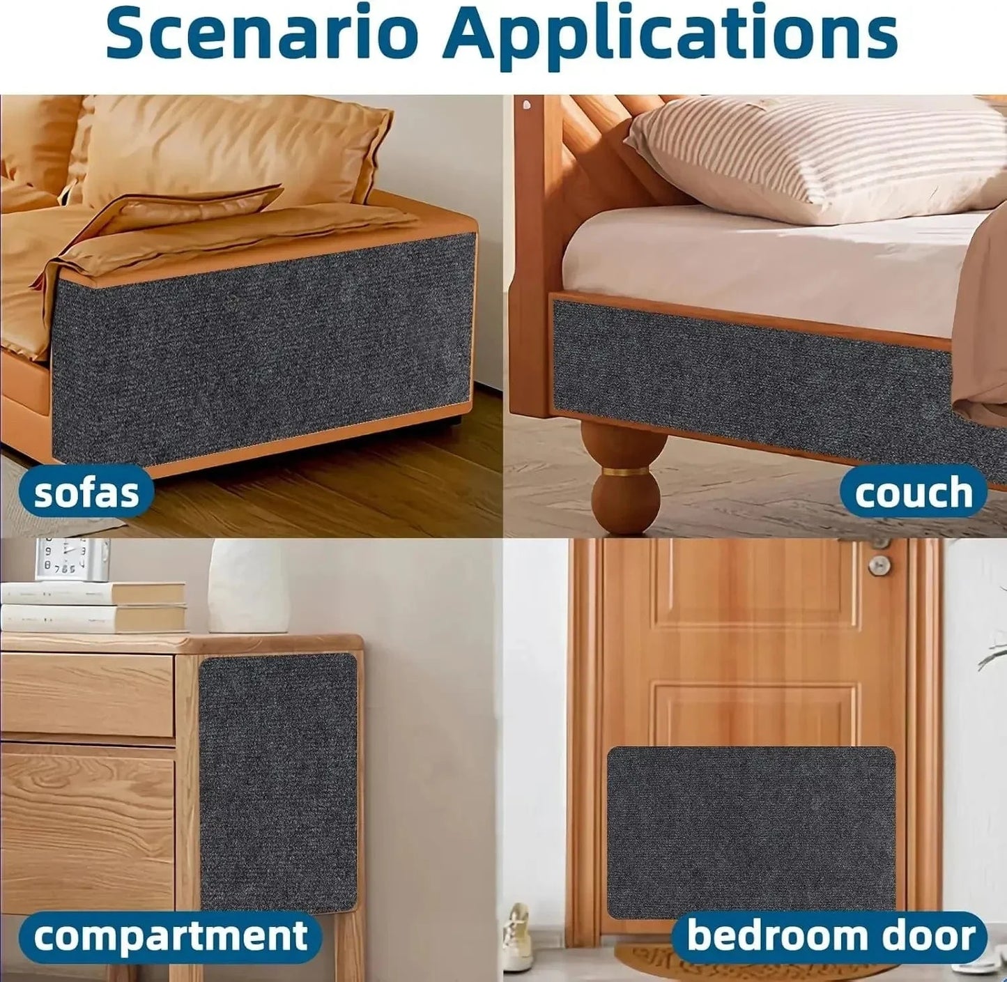 ZEDAPaw Self-Adhesive Scratch Mat Pad - Cat Scratcher Sofa Protector