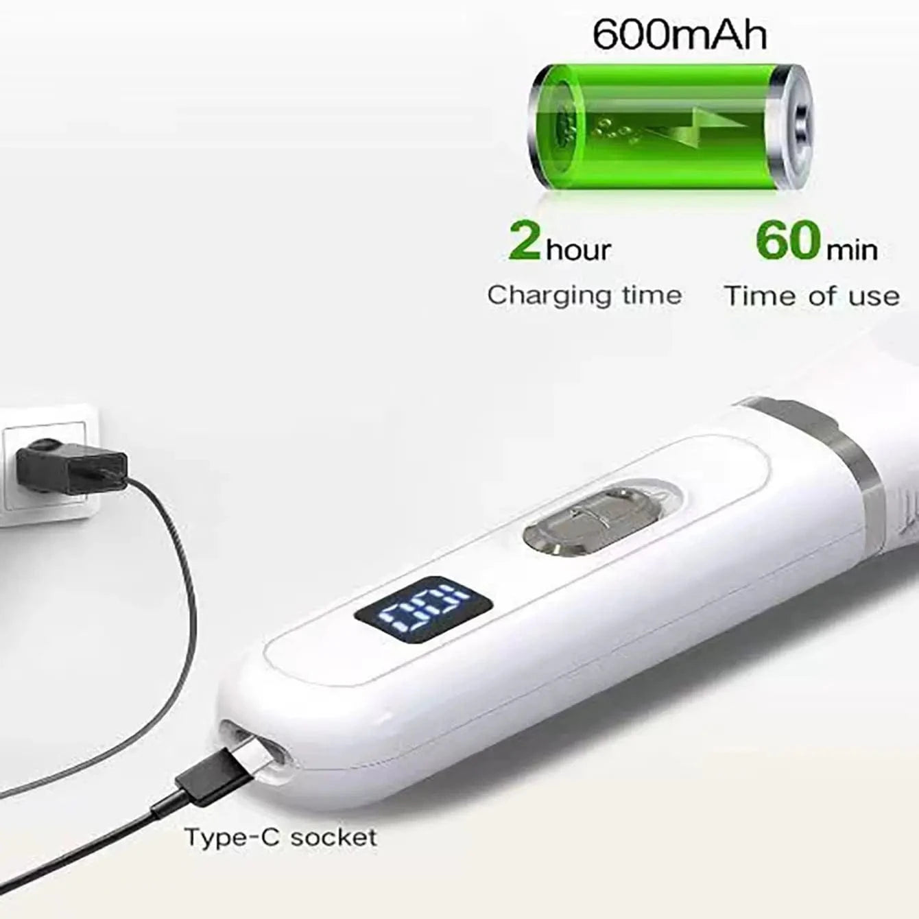 ZEDAPaw Shop White Silent USB Rechargeable Dog & Cat Grooming Trimmer