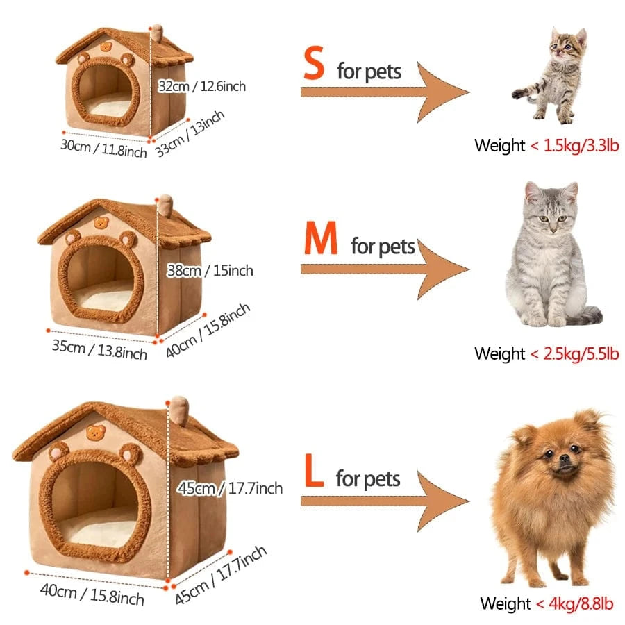 ZEDAPaw Washable Pet House for Small Dogs & Medium Cats
