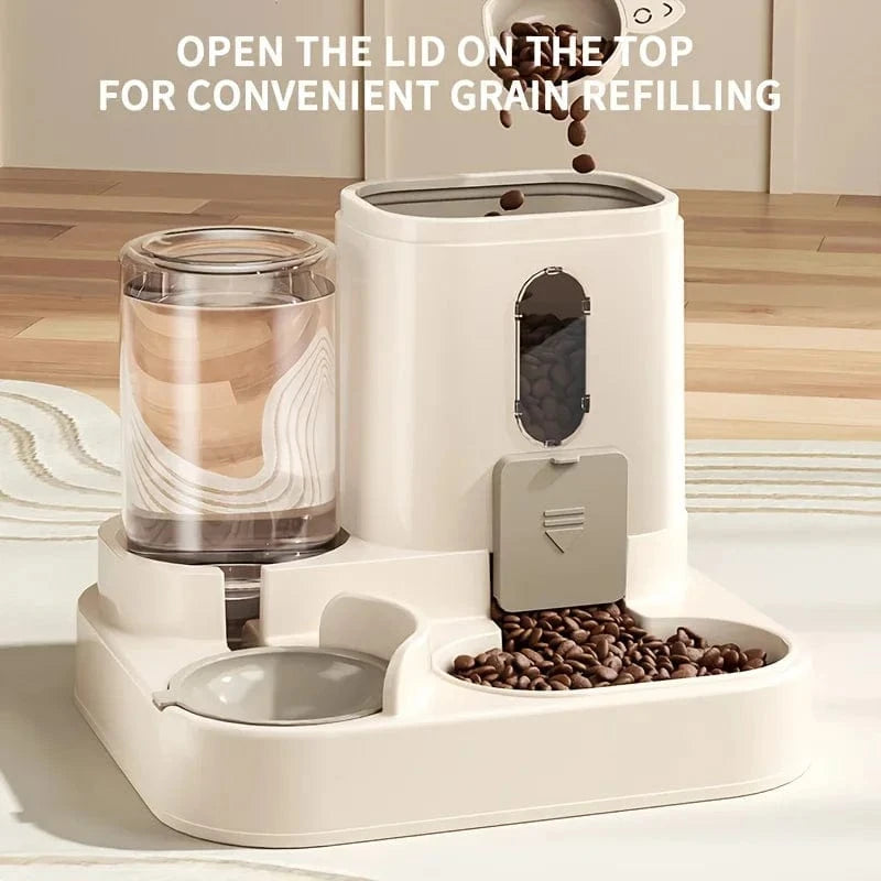 ZEDAPaw 2-in-1 Cat Food & Water Dispenser