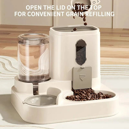 ZEDAPaw 2-in-1 Cat Food & Water Dispenser