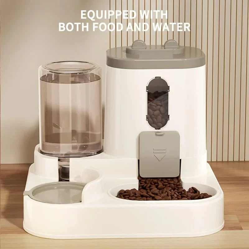 ZEDAPaw 2-in-1 Cat Food & Water Dispenser