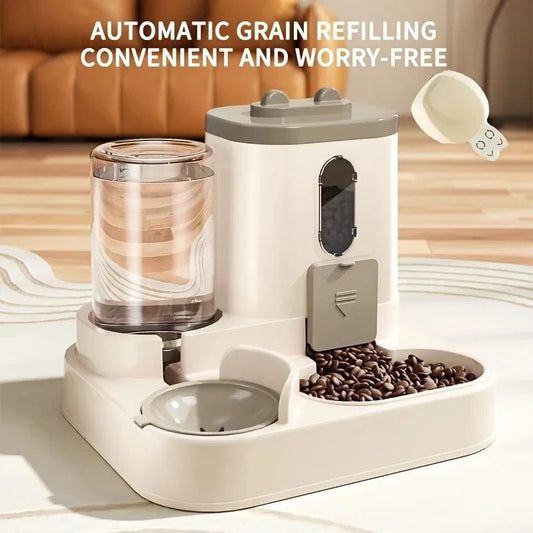 ZEDAPaw 2-in-1 Cat Food & Water Dispenser