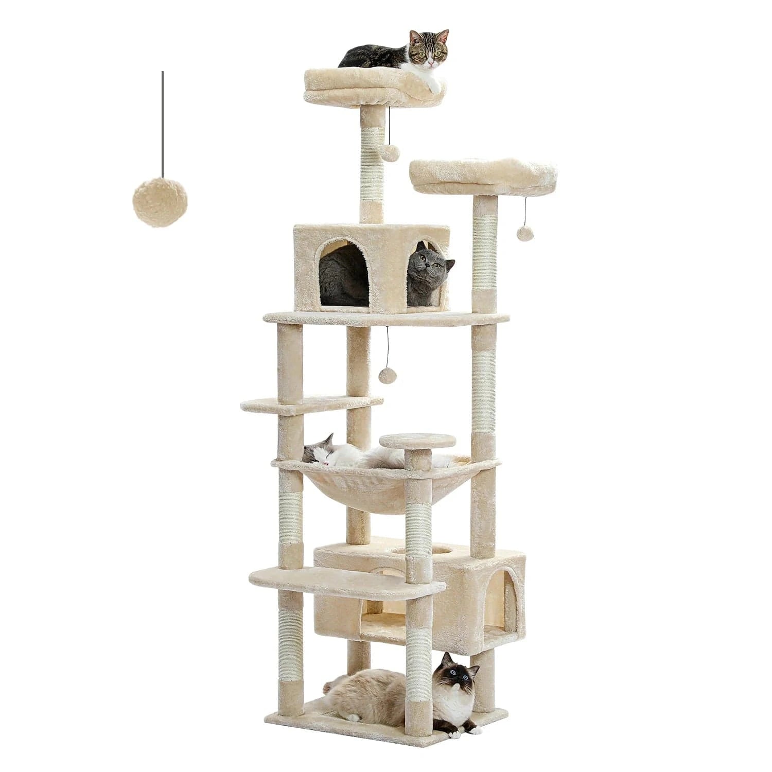 ZEDAPaw Beige / 136 Large Cat Tree & Tower