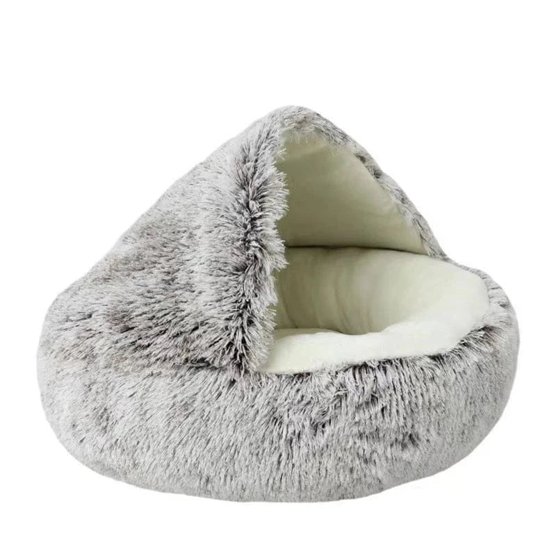 ZEDAPaw Beige Soft Plush Bed for Cats, Kittens & Small Dogs