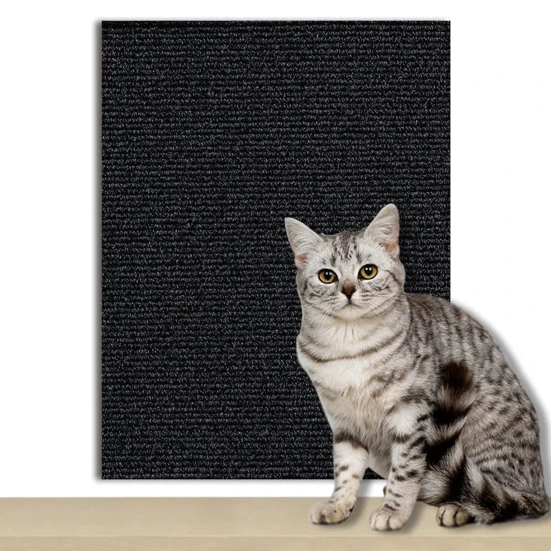 ZEDAPaw Black / 30x30 Self-Adhesive Scratch Mat Pad - Cat Scratcher Sofa Protector