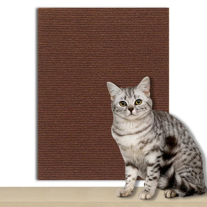 ZEDAPaw Brown / 30x30 Self-Adhesive Scratch Mat Pad - Cat Scratcher Sofa Protector