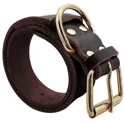 ZEDAPaw Brown / S Genuine Leather Dog Collar