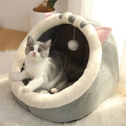 ZEDAPaw Foldable Cartoon Cave Nest for Cats & Small Dogs