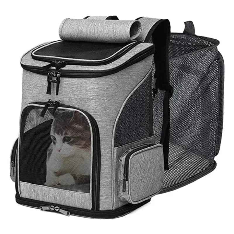 ZEDAPaw Gray Large Capacity, Breathable & Foldable Travel Bag for Cats & Small Dogs