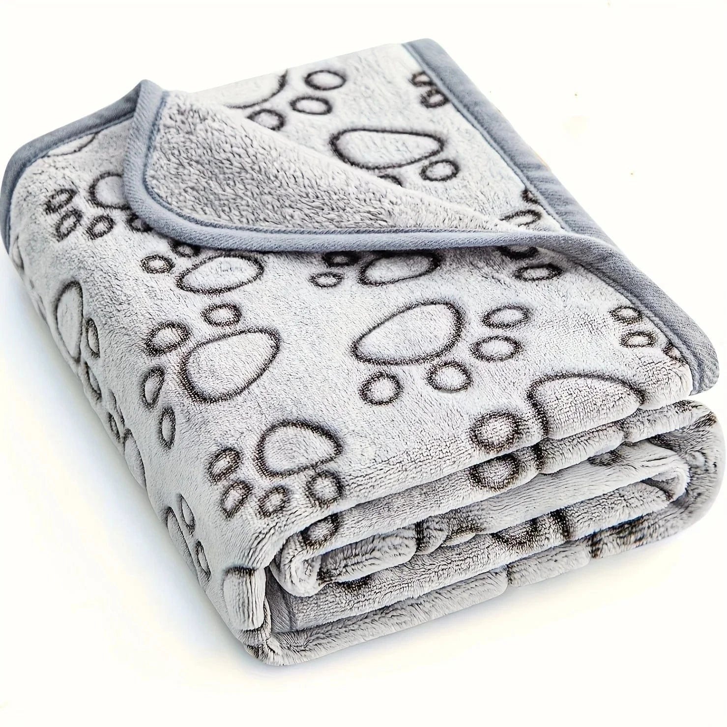 ZEDAPaw Gray / S Ultra-Soft Paw Print Pet Blanket