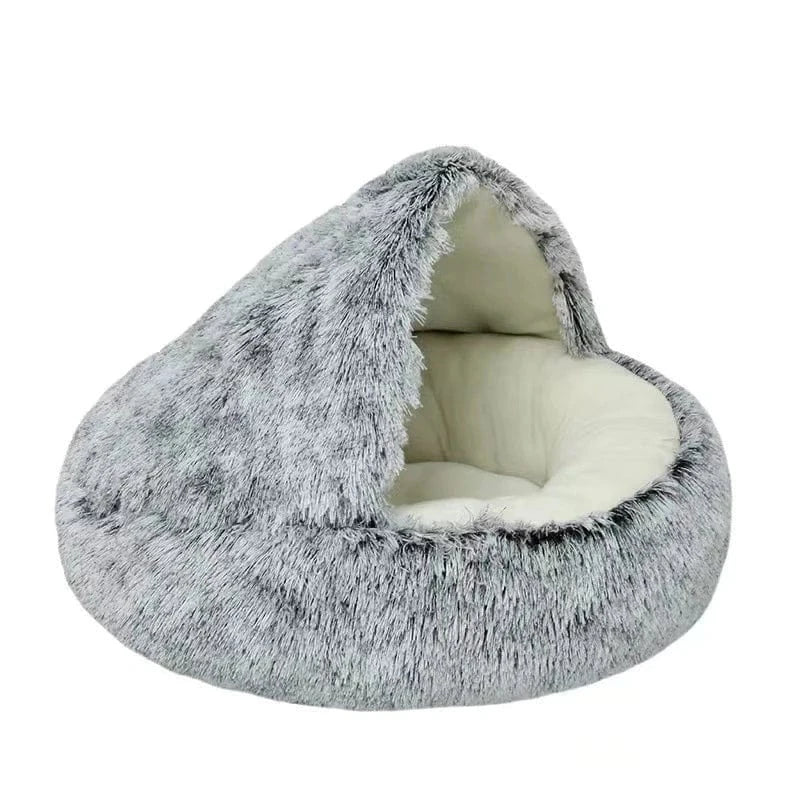 ZEDAPaw Gray Soft Plush Bed for Cats, Kittens & Small Dogs