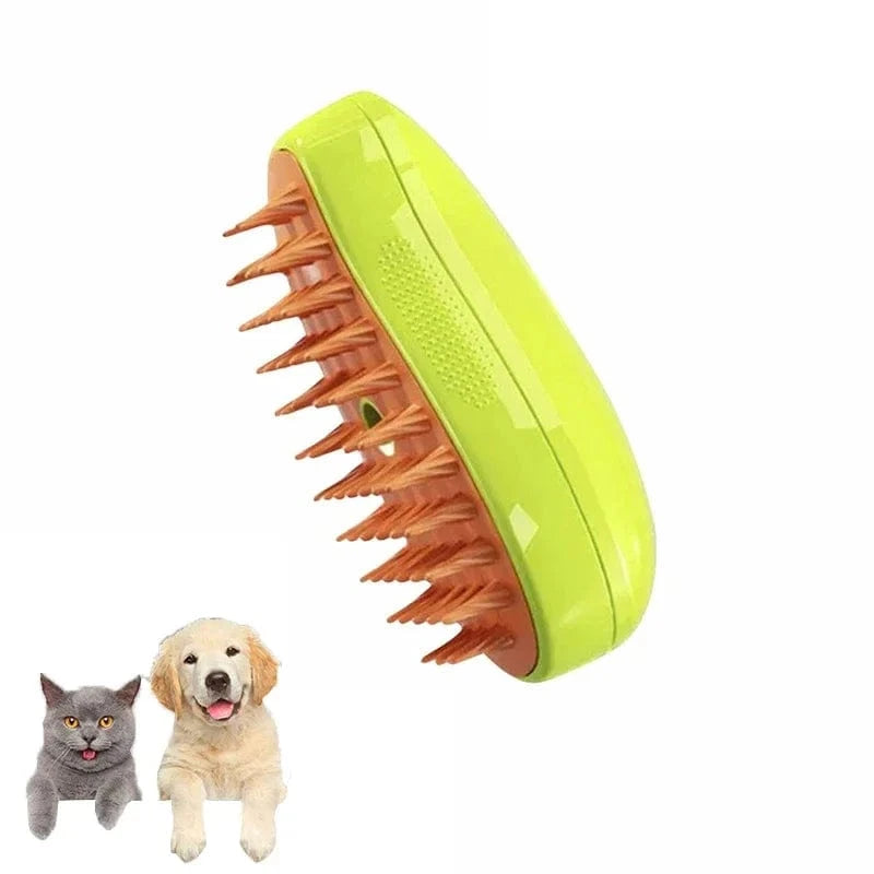 ZEDAPaw Green Pet Steam Brush – Electric Grooming Comb