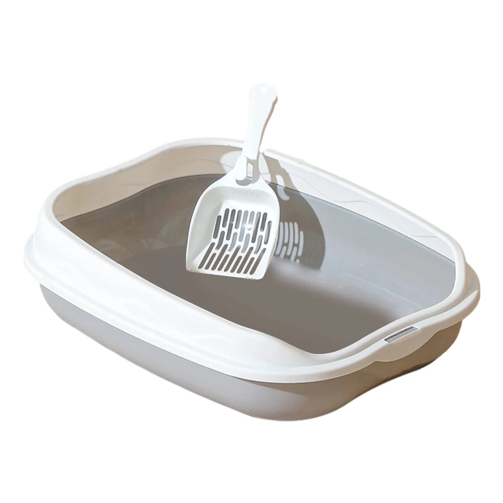 ZEDAPaw Grey Semi-Enclosed Cat Litter Box