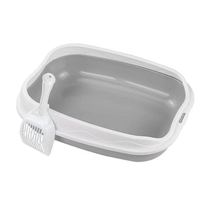 ZEDAPaw Grey Semi-Enclosed Cat Litter Box