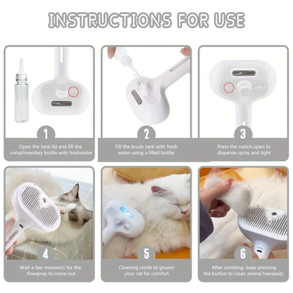 ZEDAPaw Grooming & De-Matting Brush with Water Mist for Cats & Dogs