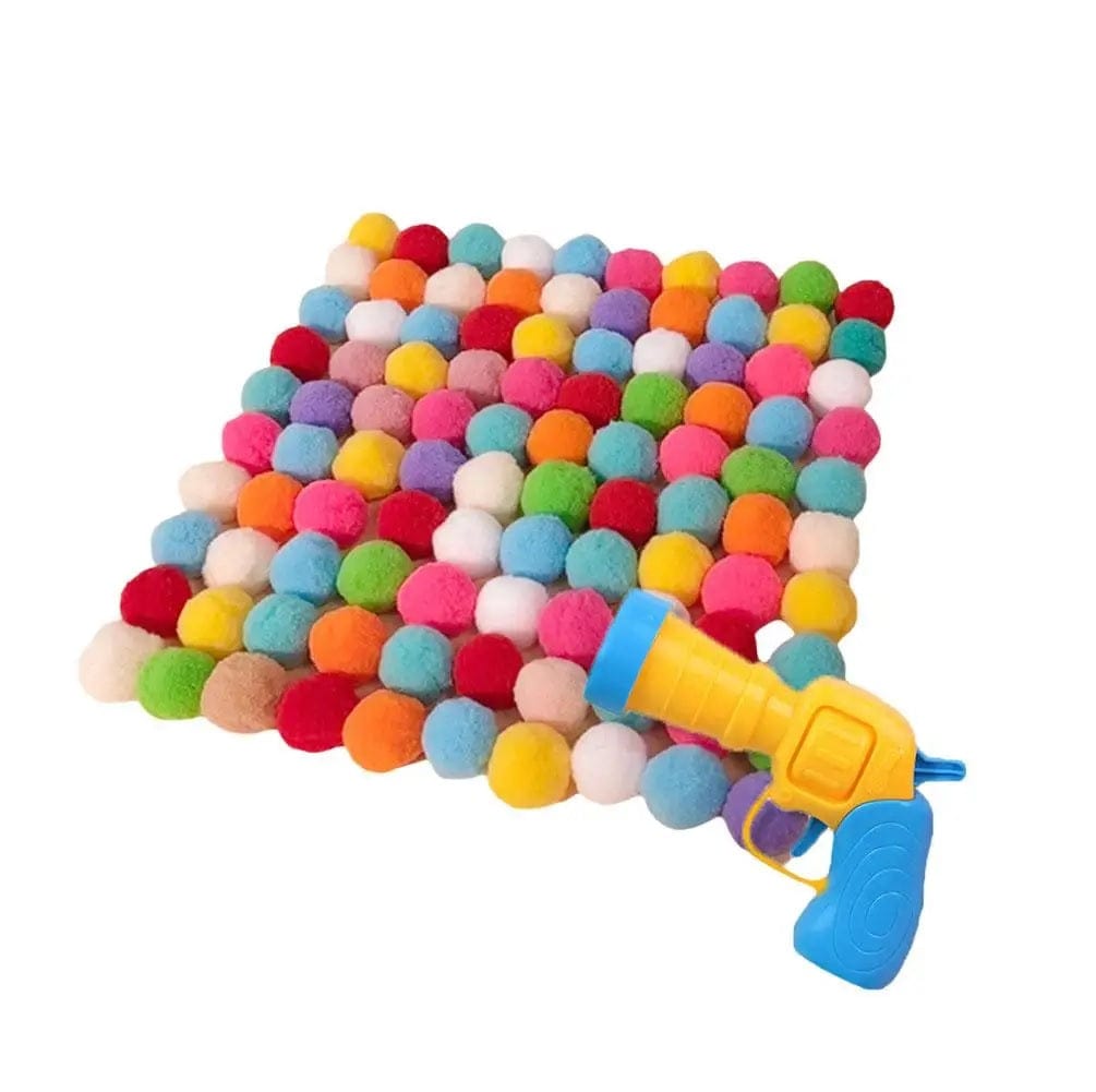 ZEDAPaw Gun + 20 Balls Shooting Gun with Plush Balls for Indoor Cats & Kittens