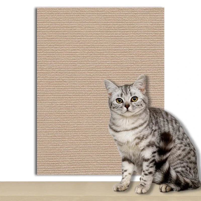 ZEDAPaw Khaki / 30x30 Self-Adhesive Scratch Mat Pad - Cat Scratcher Sofa Protector