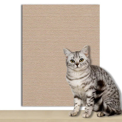 ZEDAPaw Khaki / 30x30 Self-Adhesive Scratch Mat Pad - Cat Scratcher Sofa Protector