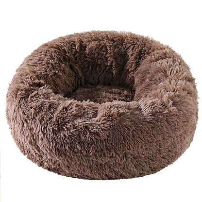 ZEDAPaw Khaki 40 cm Warm Plush Round Cat & Dog Bed
