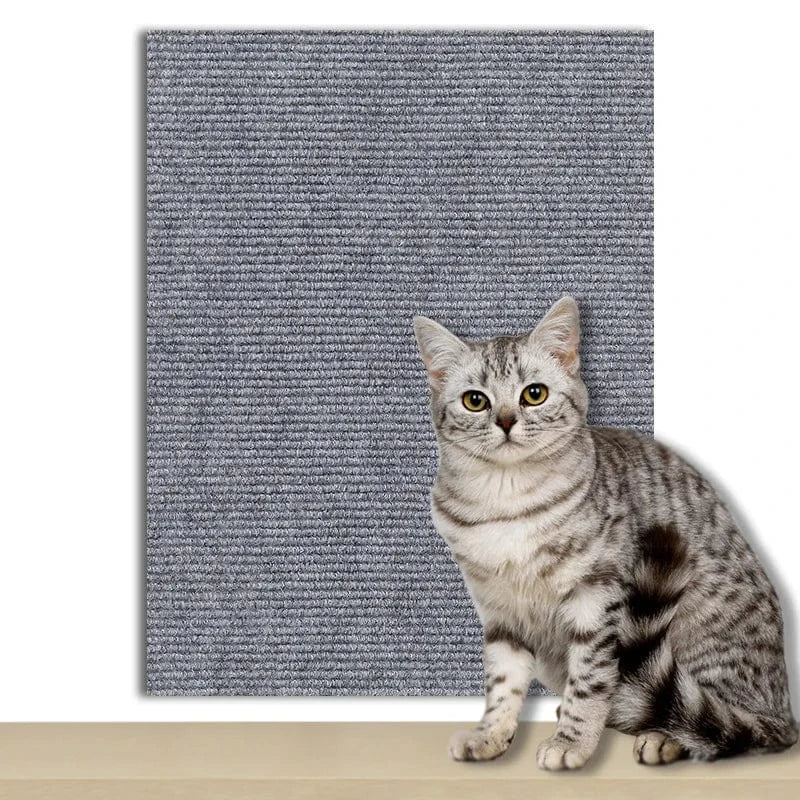 ZEDAPaw Light Grey / 30x30 Self-Adhesive Scratch Mat Pad - Cat Scratcher Sofa Protector