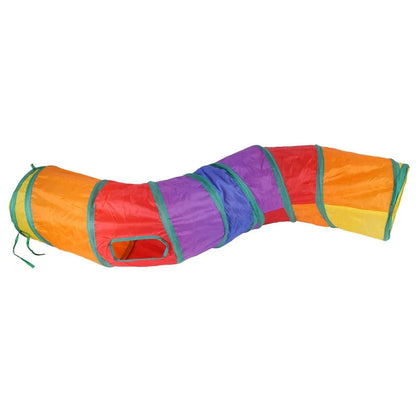 ZEDAPaw Multi-Color S-Tunnel Interactive Play Tunnel Toy for Indoor Cats