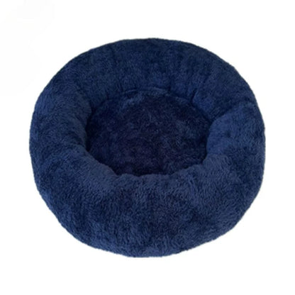 ZEDAPaw Navy Blue 40 cm Warm Plush Round Cat & Dog Bed