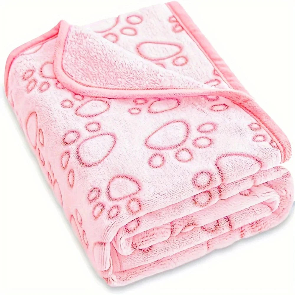 ZEDAPaw Pink / S Ultra-Soft Paw Print Pet Blanket