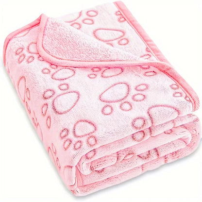 ZEDAPaw Pink / S Ultra-Soft Paw Print Pet Blanket