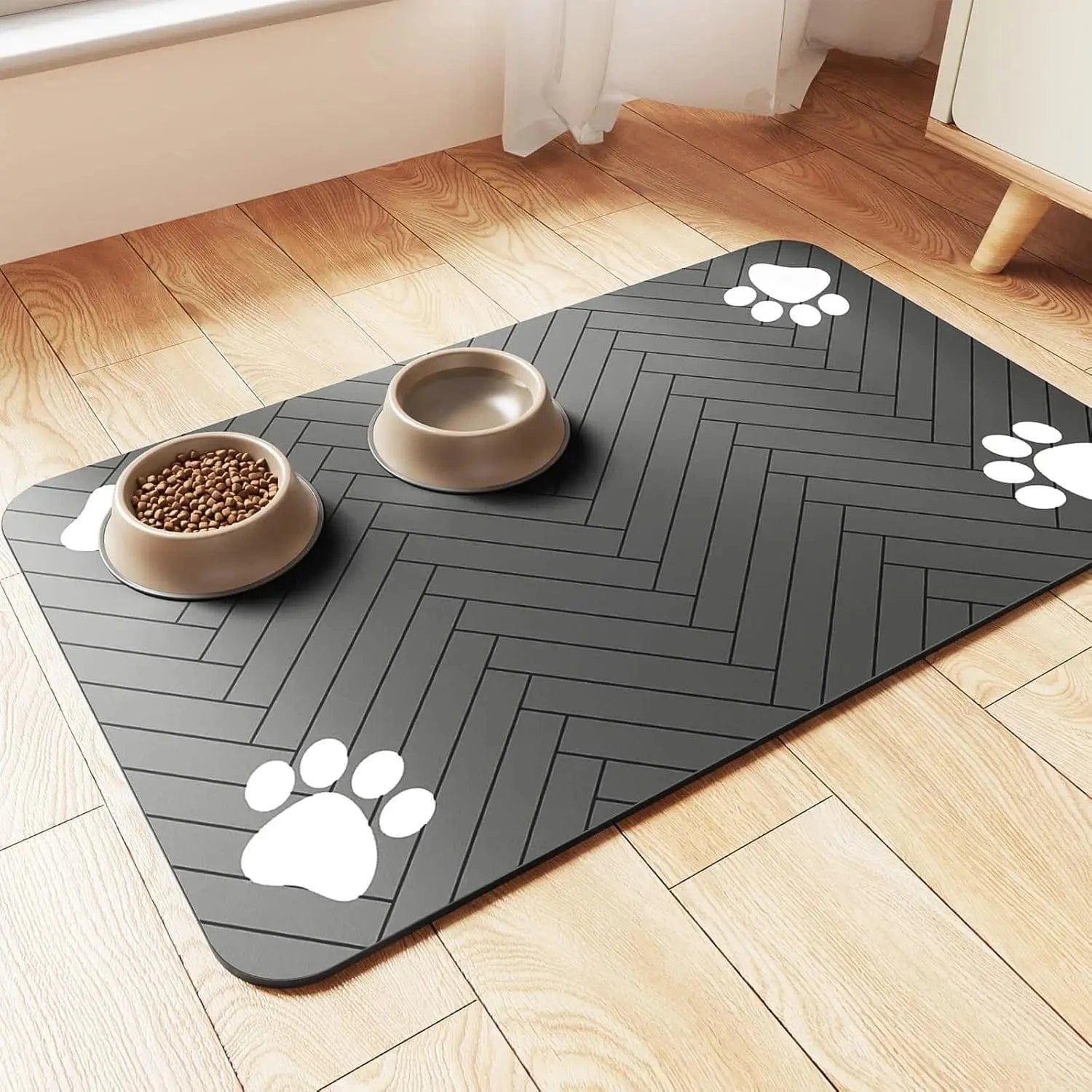 ZEDAPaw Quick-Dry Placemat with Waterproof Rubber Backing for Cats & Dogs