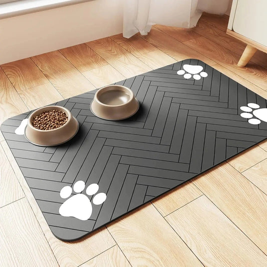 ZEDAPaw Quick-Dry Placemat with Waterproof Rubber Backing for Cats & Dogs